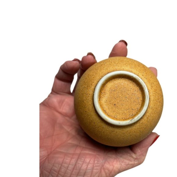 3 pc Ceramic Tea Pot Kettle W/ @ cups Brown with Green Glaze - Picture 3 of 6